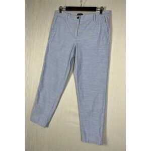 Talbots Womens 8 Relaxed Chino Pants Blue Cotton GUC Coastal Grandma Preppy
